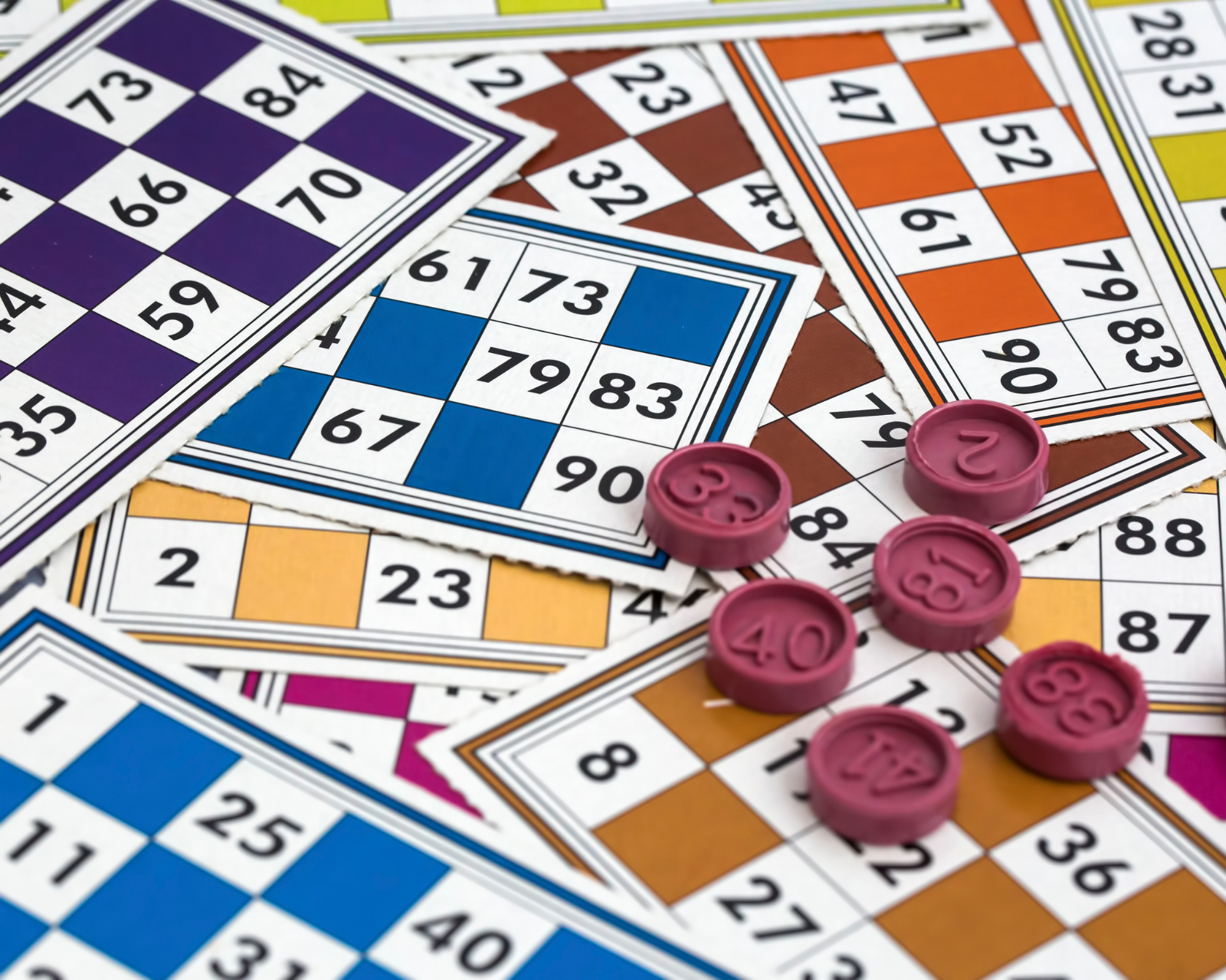 Cartons de loto et jetons